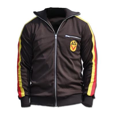 Bluza dresowa sportowa z paskami NVA/DDR - ASV BRĄZOWA