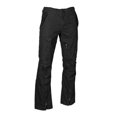 Spodnie PILOT z bawełny o kroju STRAIGHT CUT BLACK