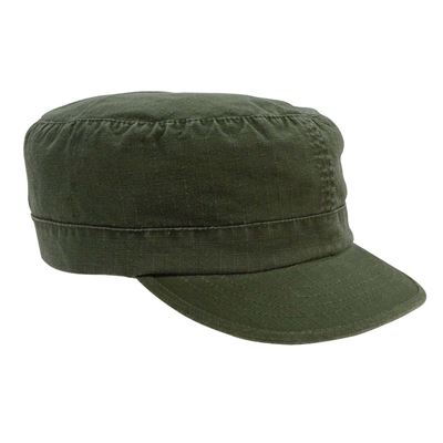 Damska regulowana czapka VINTAGE GREEN rip-stop