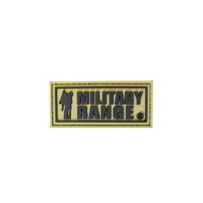 Naszywka MILITARY RANGE mała KHAKI/BLACK