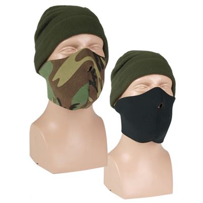 Maska na twarz (półmaska) NEOPREN 3 mm CZARNA-WOODLAND