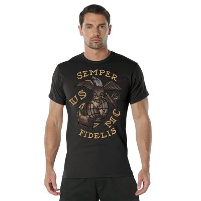 Koszulka USMC SEMPER FIDELIS BLACK