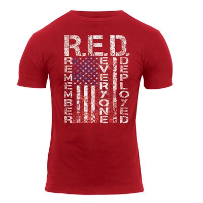 Koszulka ATHLETIC FIT R.E.D. z krótkim rękawem CZERWONA
