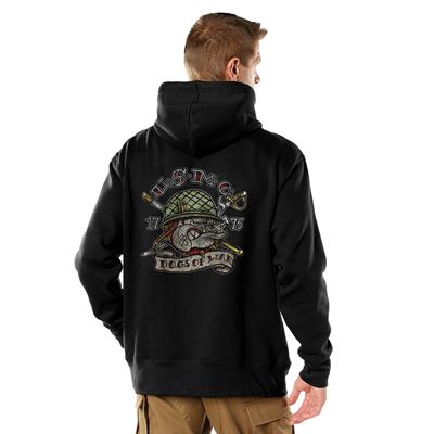 Bluza z kapturem USMC DOGS OF WAR BLACK