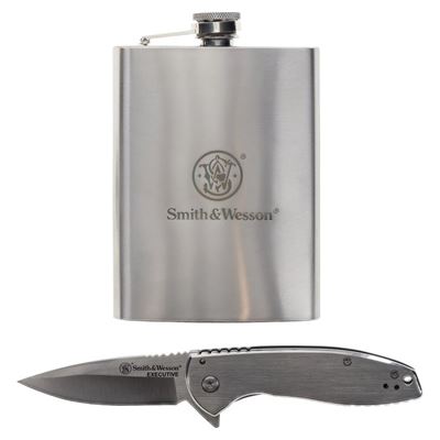 Zestaw nóż składany + piersiówka + lejek