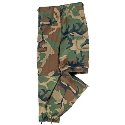 Spodnie dziecięce US BDU ZIP-OFF WOODLAND