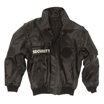 Kurtka SECURITY z odpinanymi rękawami CZARNA