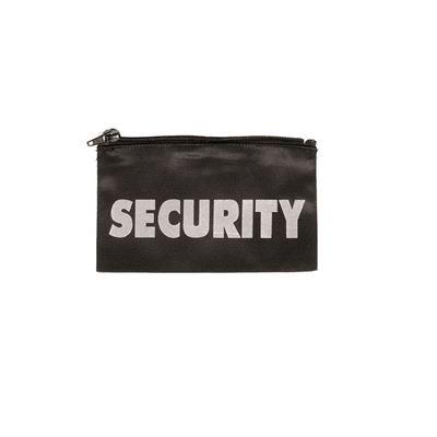 "SECURITY" mały znak na piersi zapinany na zamek błyskawiczny CZARNY