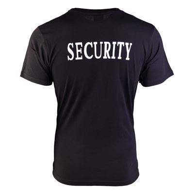 Koszulka z krótkim rękawem z 2 napisami „SECURITY” CZARNA