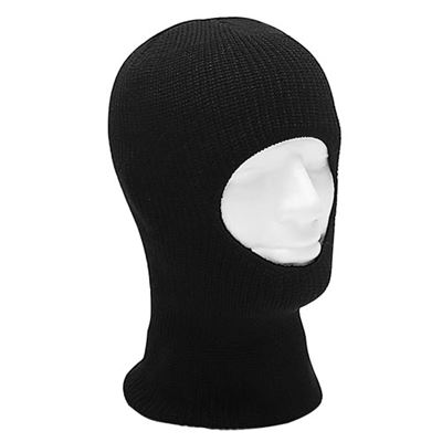 Kask BALACLAVA dzianinowy z jednym otworem CZARNY