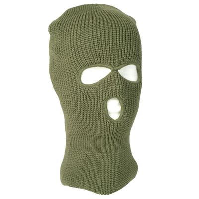 Kask BALACLAVA dziana z 3 otworami ZIELONA