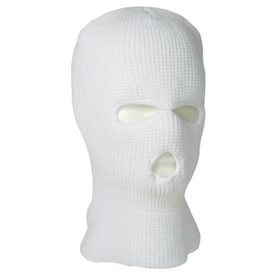Kask BALACLAVA dzianinowy z 3 otworami BIAŁY