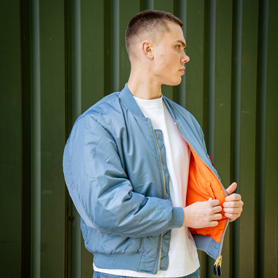 Kurtka lotnicza US MA1 BOMBER Vintage denim JASNONIEBIESKA FOSTEX 1214011-VD 4