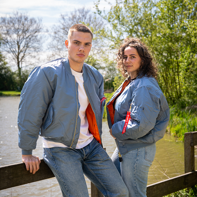 Kurtka lotnicza US MA1 BOMBER Vintage denim JASNONIEBIESKA FOSTEX 1214011-VD 3