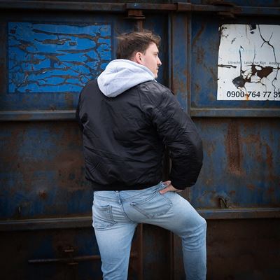 Kurtka bomber MA1 z kapturem CZARNA