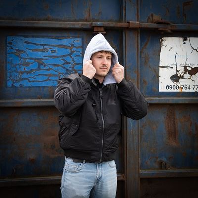 Kurtka bomber MA1 z kapturem CZARNA