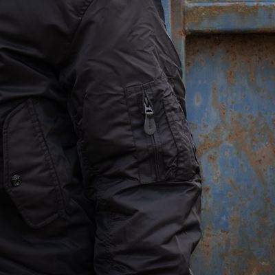 Kurtka bomber MA1 z kapturem CZARNA