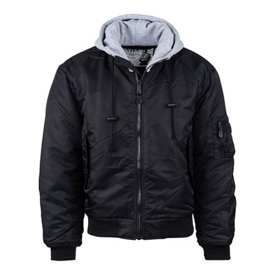 Kurtka bomber MA1 z kapturem BLACK