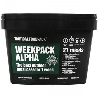 Odwodniona żywność 21 porcji TACTICAL FOODPACK® Weekpack Alpha