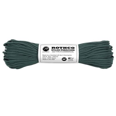 Sznurek PARACORD nylon 550LB ø 4 mm / 30 m CIEMNOZIELONY