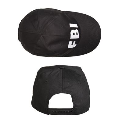 Czapka baseballowa z napisem „FBI” CZARNA