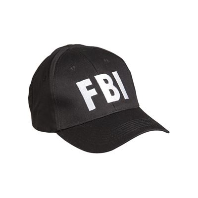 Czapka baseballowa z napisem „FBI” CZARNA