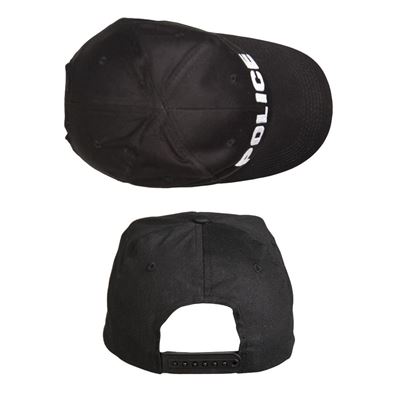 Czapka baseballowa z napisem „POLICE” CZARNA