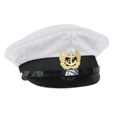 Czapka MARINE z naszywką BIAŁA