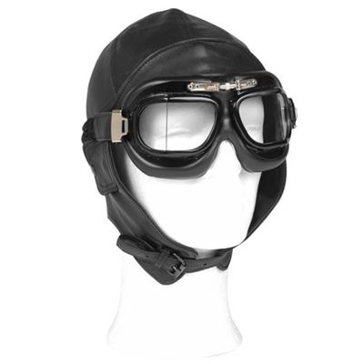 Kask skórzany lotniczy FLY CZARNY