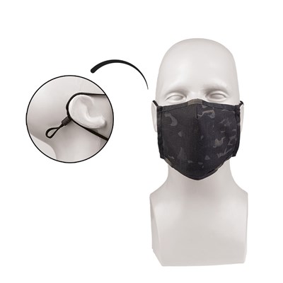 Maseczka SQUARE-SHAPE rip-stop MULTITARN® BLACK