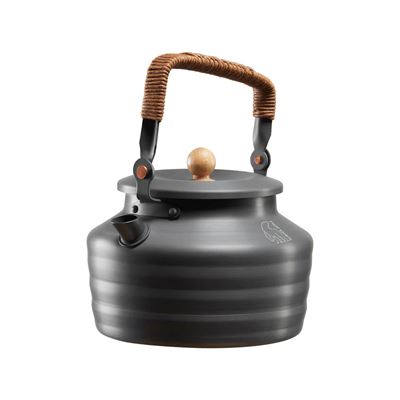 Czajniczek 1,3 l z aluminium i drewna SZARY