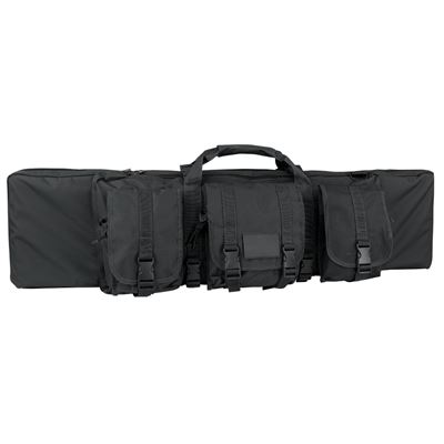 Torba na karabin 105 cm z 3 kieszeniami i paskiem CZARNA