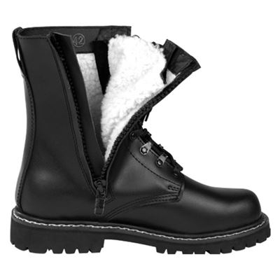 BW PILOT buty z futerkiem BLACK