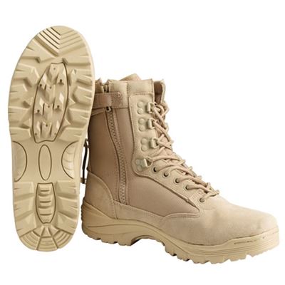 Buty TACTICAL z zamkiem błyskawicznym YKK KHAKI