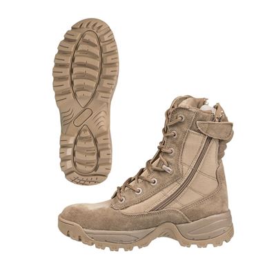 Buty TACTICAL z dwoma zamkami błyskawicznymi YKK COYOTE