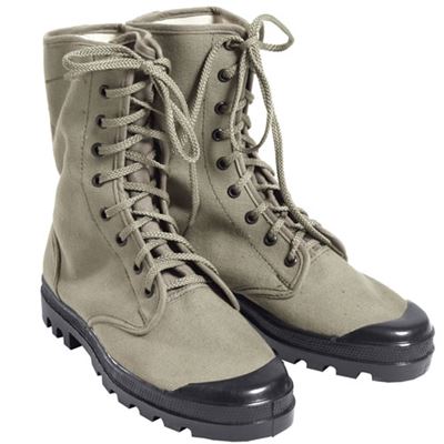 Buty płócienne COMANDO 9 dziurek ZIELONE
