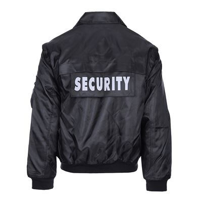 Kurtka SECURITY z wkładką i odpinanymi rękawami CZARNA