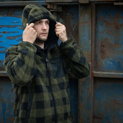 Kurtka dwustronna SHERPA SOFTSHELL BLACK/GREEN