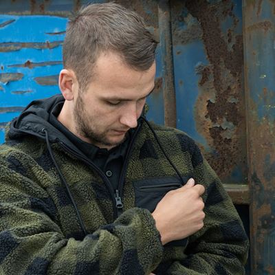 Kurtka dwustronna SHERPA SOFTSHELL BLACK/GREEN