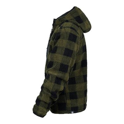 Kurtka dwustronna SHERPA SOFTSHELL BLACK/GREEN