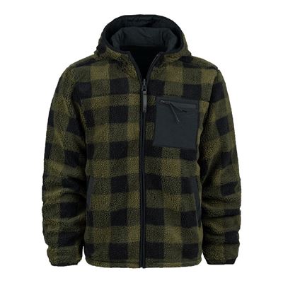 Kurtka dwustronna SHERPA SOFTSHELL BLACK/GREEN
