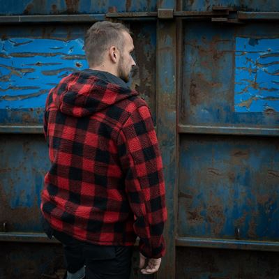 Kurtka dwustronna SHERPA SOFTSHELL BLACK/RED