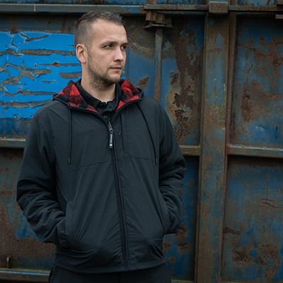 Kurtka dwustronna SHERPA SOFTSHELL BLACK/RED