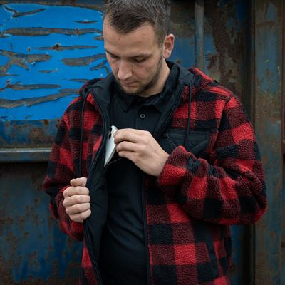 Kurtka dwustronna SHERPA SOFTSHELL BLACK/RED