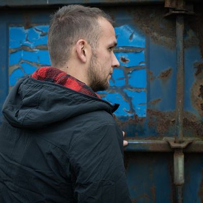 Kurtka dwustronna SHERPA SOFTSHELL BLACK/RED