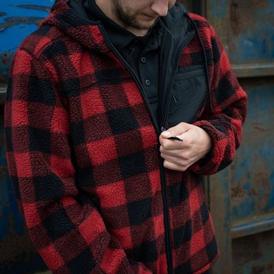 Kurtka dwustronna SHERPA SOFTSHELL BLACK/RED