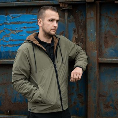 Kurtka dwustronna SHERPA SOFTSHELL COYOTE/GREEN