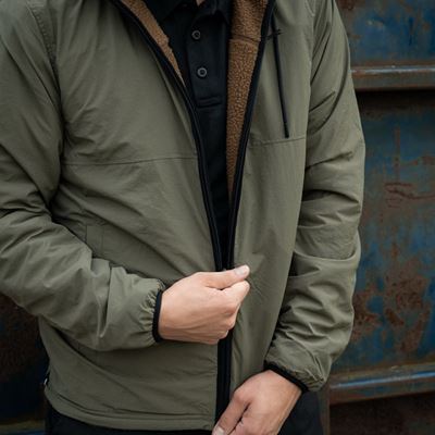 Kurtka dwustronna SHERPA SOFTSHELL COYOTE/GREEN