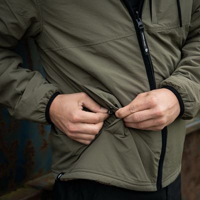 Kurtka dwustronna SHERPA SOFTSHELL COYOTE/GREEN