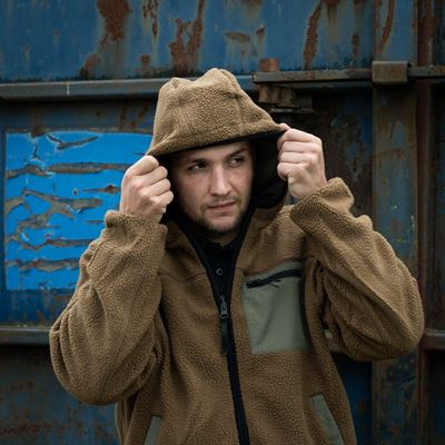 Kurtka dwustronna SHERPA SOFTSHELL COYOTE/GREEN